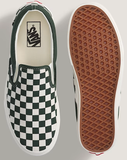 Vans - Classic Slip-On Shoes | Oil Green (Checkerboard)