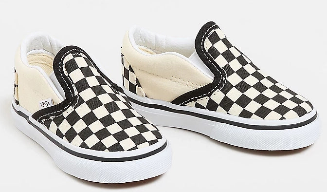 Vans - Toddler Slip-On Shoes | Black White (Checkerboard