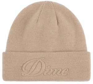Dime - Cursive Fold Beanie | Tan
