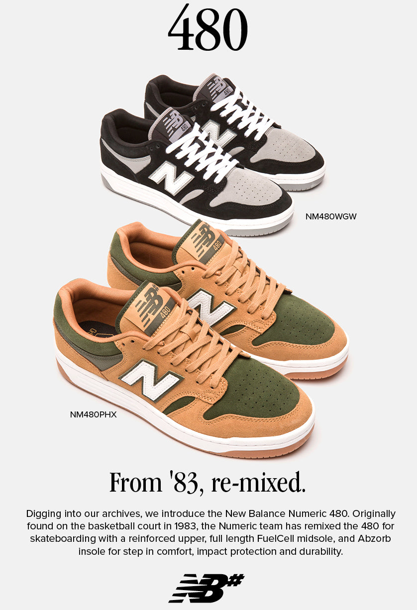 new balance 480 tobacco # Features a reinforced toe New Balance - Numeric 480