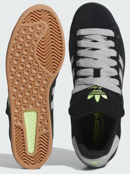 Adidas - Campus 90s ADV Shoes | Black Grey – Plusskateshop.com