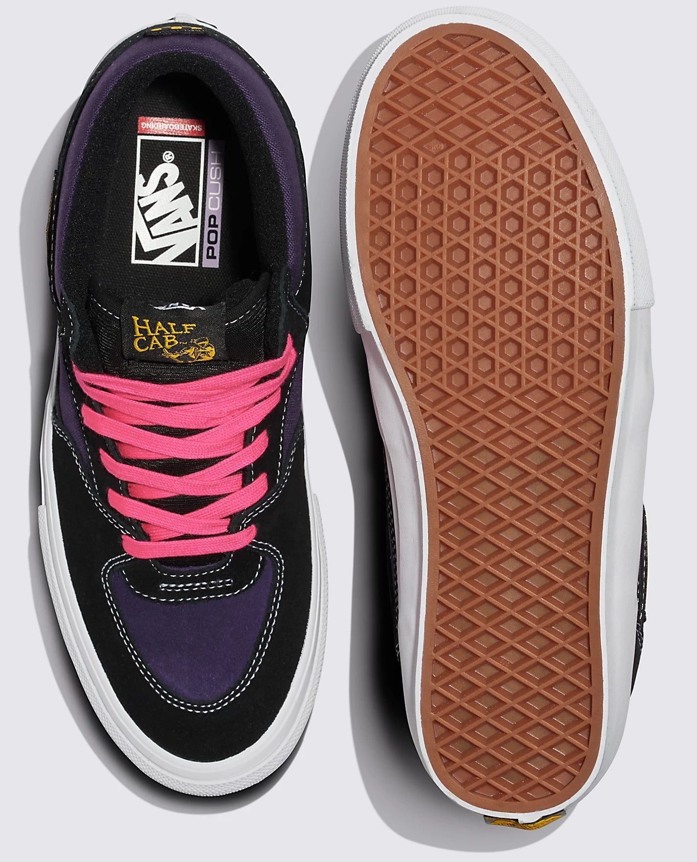 Vans - Skate Half Cab Shoes | Black Purple – Plusskateshop.com