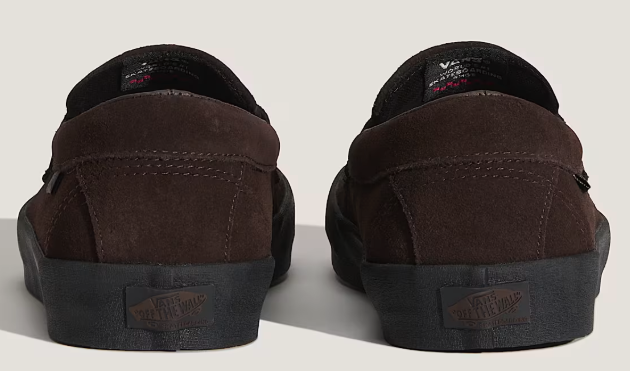 Vans Unisex Dark Brown Suede T-Strap Slip-On Loafers Vans | Skate Loafer - Suede Brown/Black – THIS Skateshop main image 2