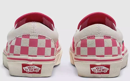 Vans - Classic Slip-On Shoes | Pink White (Checkerboard Vans - Classic Slip-On Shoes | Pink White (Checkerboard