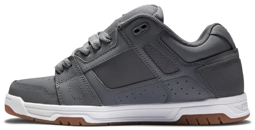DC - Stag Shoes | Grey White Gum – Plusskateshop.com