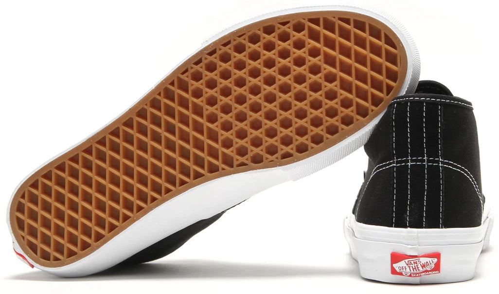 Vans - Skate Authentic Mid Shoes | Black White – Plusskateshop.com Vans - Skate Authentic Mid Shoes | Black White – Plusskateshop.com