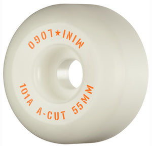 Mini Logo - A-Cut 55mm 101a Wheels | White