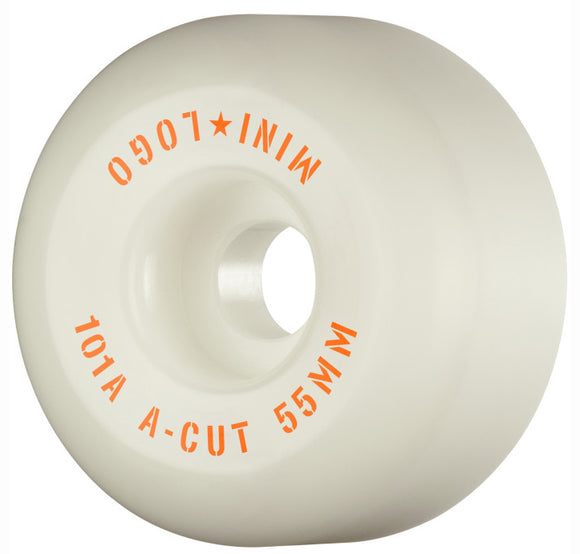 Mini Logo - A-Cut 55mm 101a Wheels | White