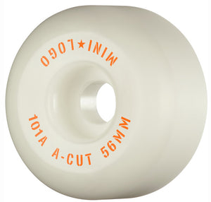 Mini Logo - A-Cut 56mm 101a Wheels | White