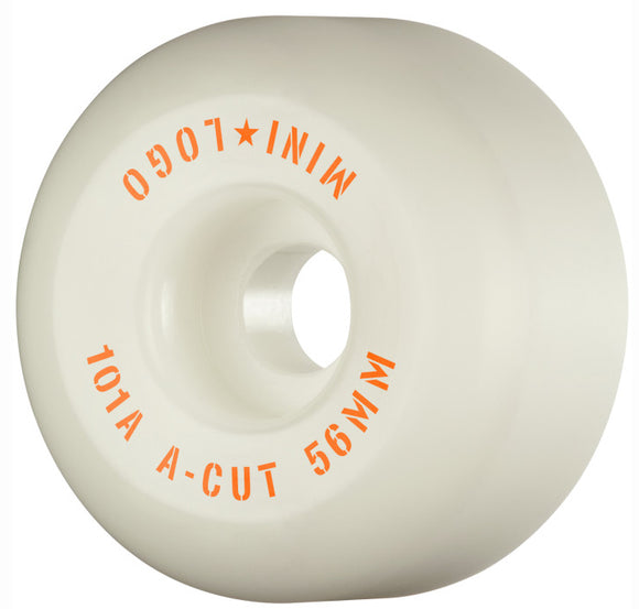 Mini Logo - A-Cut 56mm 101a Wheels | White