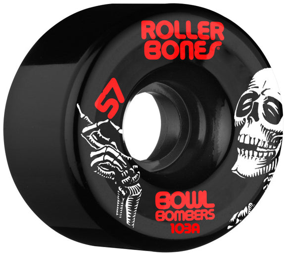 Rollerbones - Bowl Bombers 57mm 103a Wheels | Black (8-Pack)