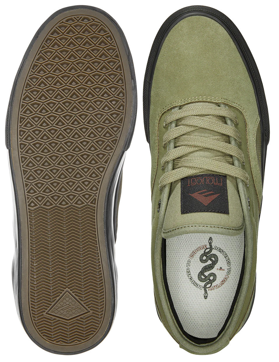 Emerica - Provost G6 Shoes | Olive Black – Plusskateshop.com