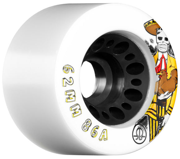 Rollerbones - Day of the Dead 62mm 86a Wheels | White (8-Pack)