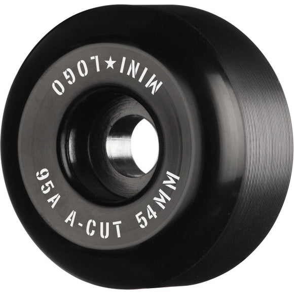 Mini Logo - A-Cut 54mm 95a Hybrid Wheels | Black