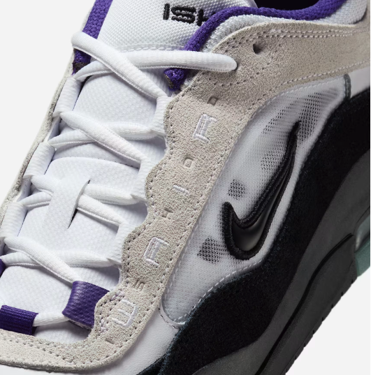 Nike Black and White Sneakers with Purple Accents Custom Black & Purple Air Force 1 main image 3