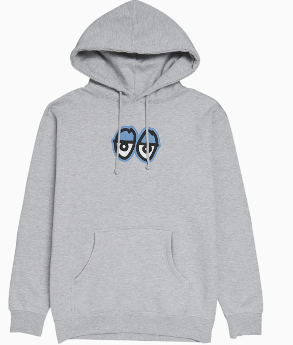Krooked - Large Eyes Hoodie | Heather Grey – Plusskateshop.com