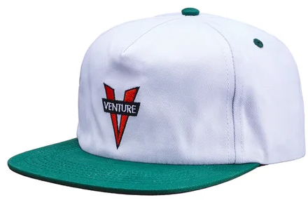 Venture - Heritage Snapback Hat | White Green