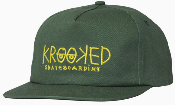 Krooked - Krooked Eyes Snapback Hat | Dark Green