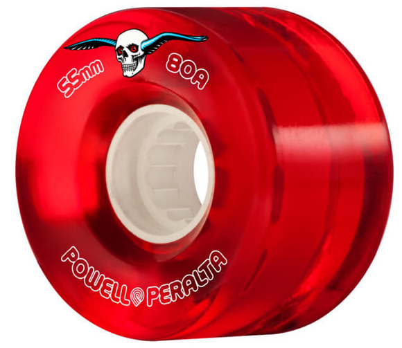 Powell Peralta - Clear Cruiser 55mm 78a Wheels | Red