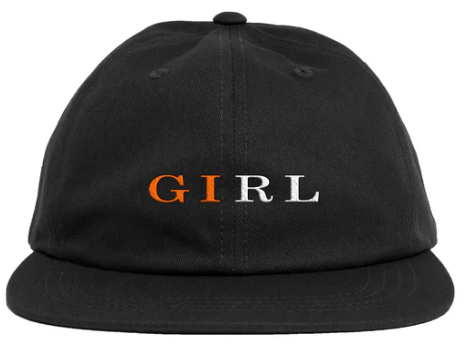 Girl - Serif Snapback Hat | Black