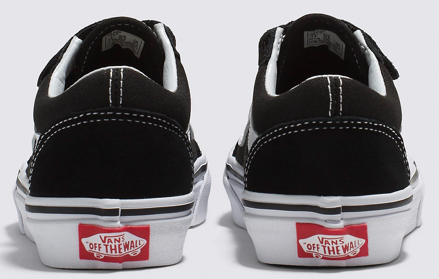 Vans Kids Old Skool V Shoes Black White Plusskateshop