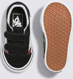 Vans - Toddler Old Skool V Shoes | Black (Metallic Flame)