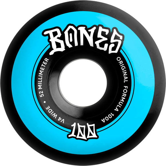 Bones - 100s V4 52mm 100a Wheels | Black