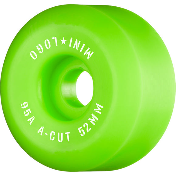 Mini Logo - A-Cut 52mm 95a Hybrid Wheels | Green