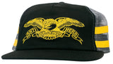 Antihero - Basic Eagle Snapback Hat | Black Charcoal Yellow