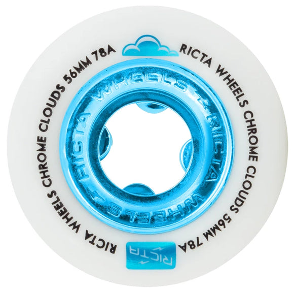 Ricta - Chrome Clouds 56mm 78a Wheels | White Blue