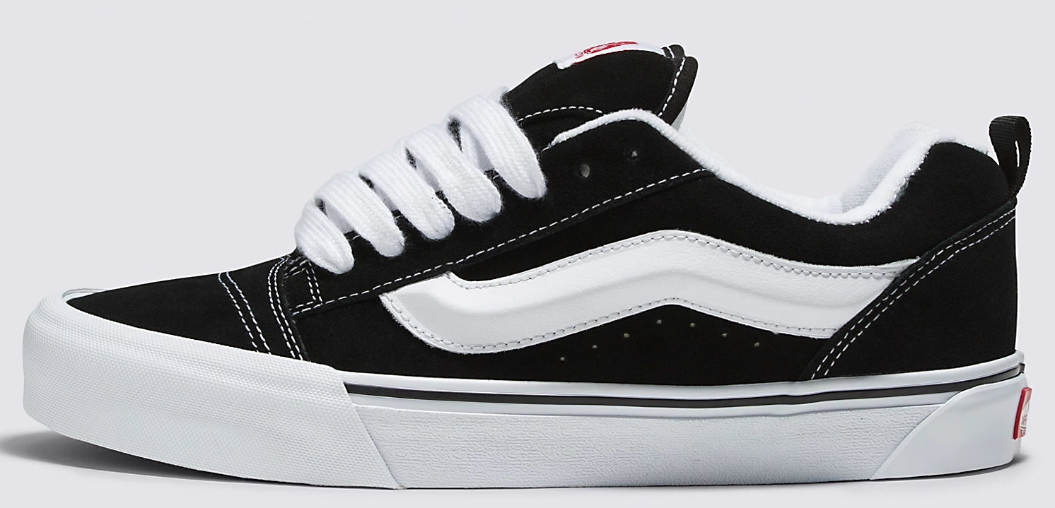 Vans - Knu Skool Shoes | Black White – Plusskateshop.com