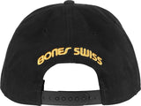 Bones - Bones Swiss Script Snapback Hat | Black