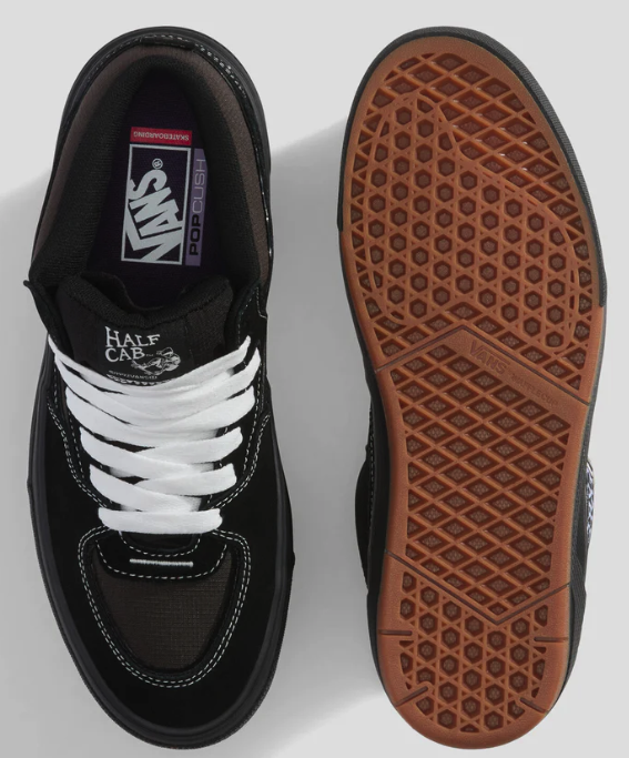 Vans - Skate Half Cab Wafflecup Shoes | Black – Plusskateshop.com