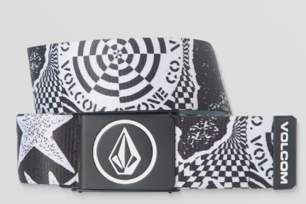 Volcom - Stone Strapped Web Belt | Black White