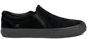 War Saw - Stranger Slip-On Shoes | Black Black (Suede)
