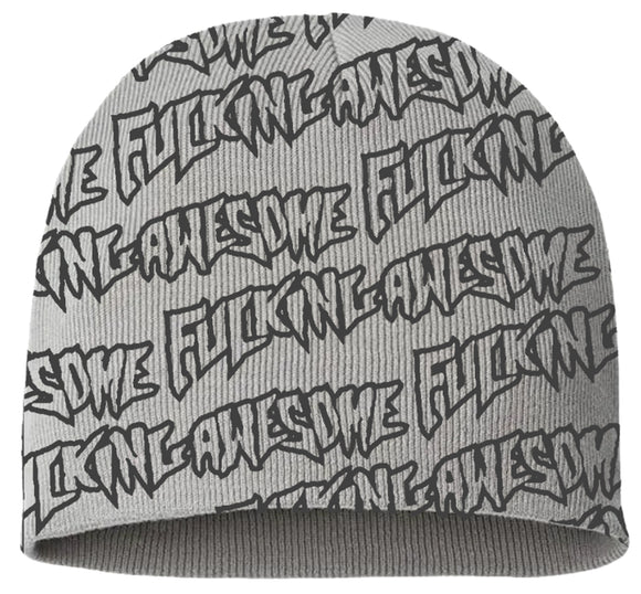 FA - Stamp Repeat Skully Beanie | Grey