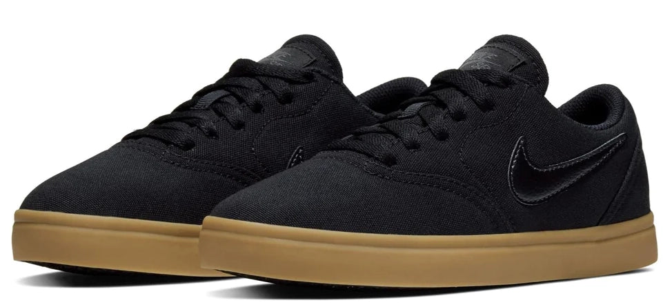 Nike SB Kids Check Canvas GS Shoes Black Gum Plusskateshop