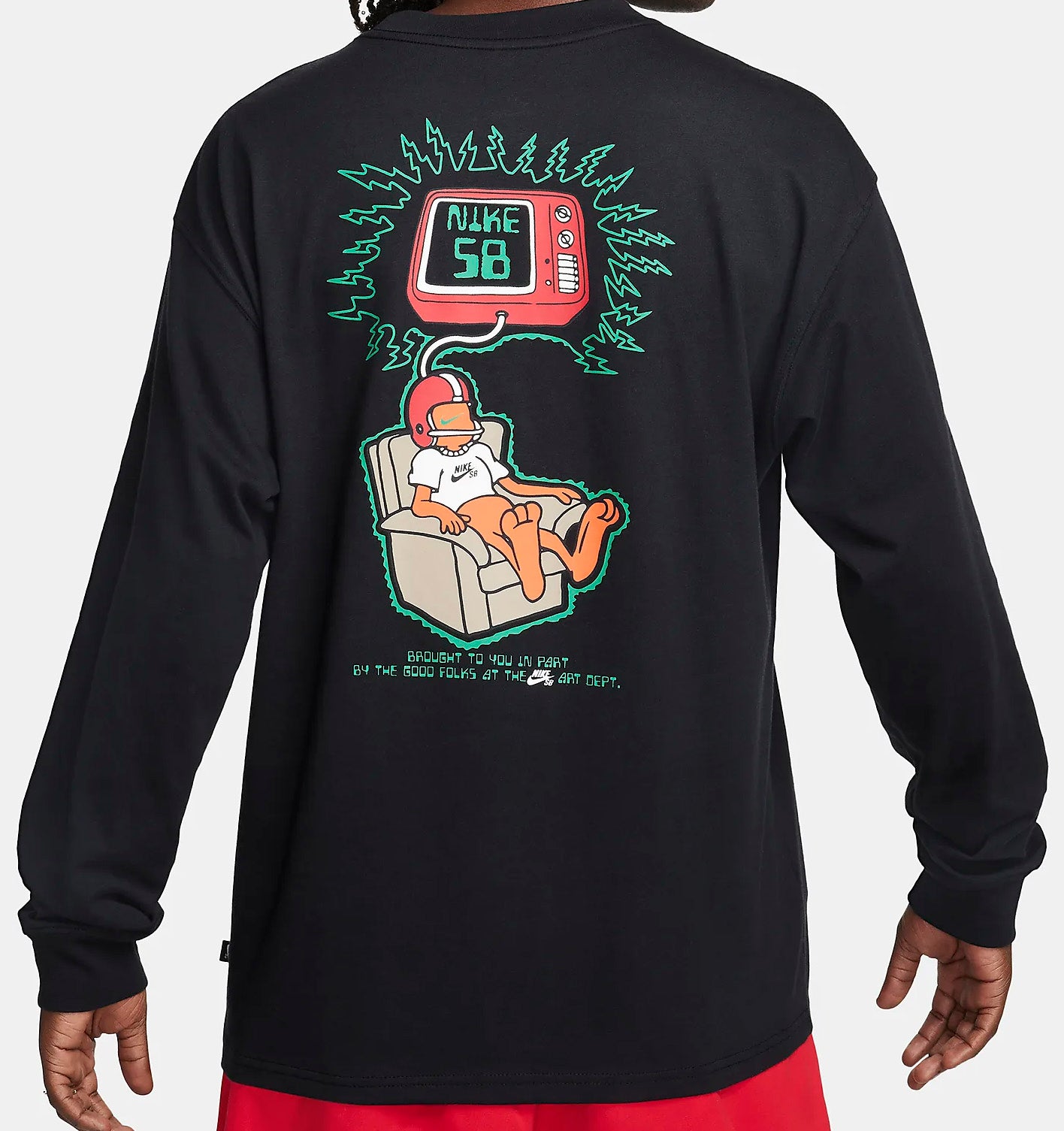 Nike SB - Brain Wash Max90 L/S Tee | Black – Plusskateshop.com