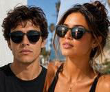 Glassy - Morrison Premium Sunglasses | Black Gold / Green Lens