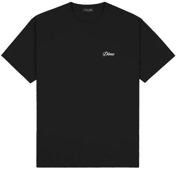 Dime - Cursive Small Logo Tee | Black