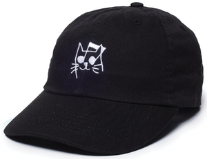 Quiet Life - Music Cat Dad Hat | Black