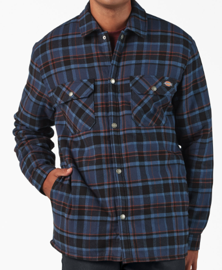 Dickies - Sherpa Lined Flannel Jacket | Naval Academy