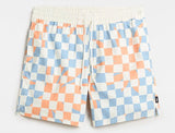 Vans - Primary Checkerboard Boardshorts | Marshmallow Dusty Blue