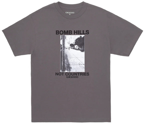 GX1000 - Bomb Hills Not Countries Tee | Charcoal