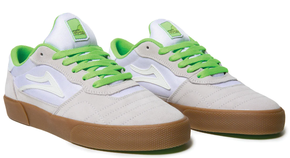 Lakai x Yeah Right Cambridge Shoes White UV Green Plusskateshop