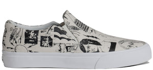 War Saw - Stranger Slip-On Shoes | Templeton Collage (Canvas)