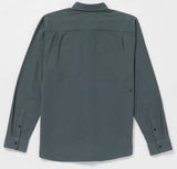 Volcom - Caden Solid L/S Flannel Shirt | Dark Slate