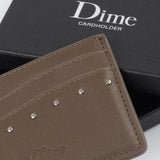 Dime - Studded Card Holder | Brown