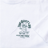 Quiet Life - Skating Cat Tee | White