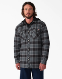 Dickies - Flannel Hooded Shirt Jacket | Charcoal